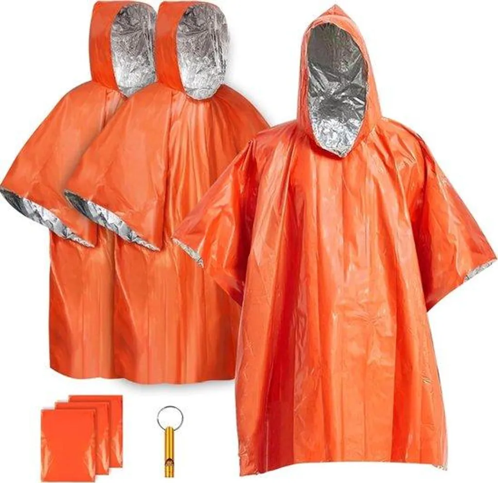 Sac de couchage de survie pour randonnée et camping d'urgence - 3 pcs
