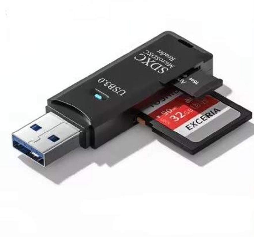 Kartenleser für MicroSDXC, USB 3.0, 512 GB, Schwarz Produktbild 