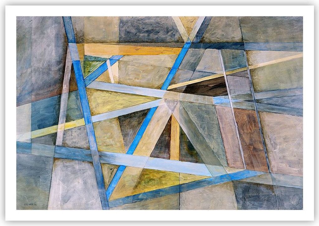 Poster - Poster ohne Rahmen - Abstraktion modern - 100x70 cm - Wand Bild - Wanddeko - Wandbilder - Kunstposter - Wandposter - Bilder - Kunstdruck -...