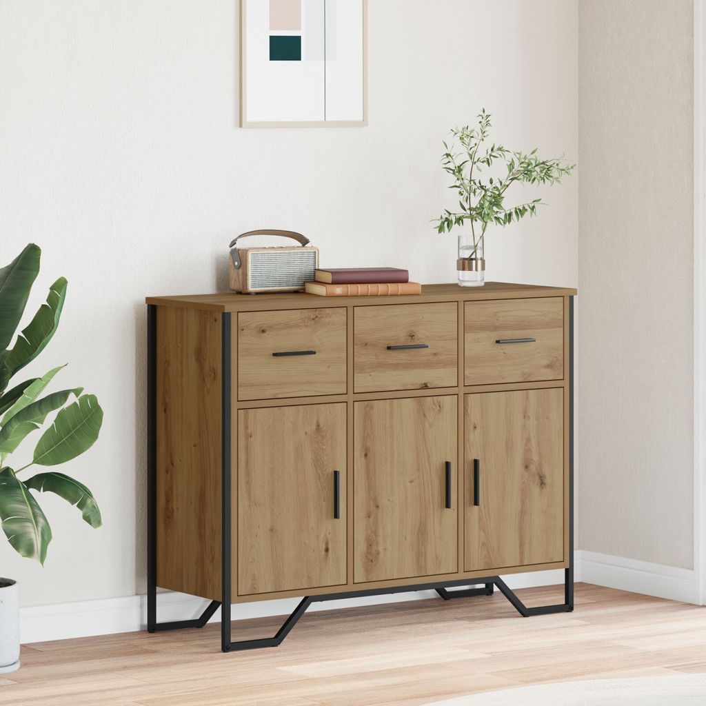 Sideboard Artisan Oak 97x32,5x74,5 cm Holzwerkstoff, Kommoden DesignMöbel Neu