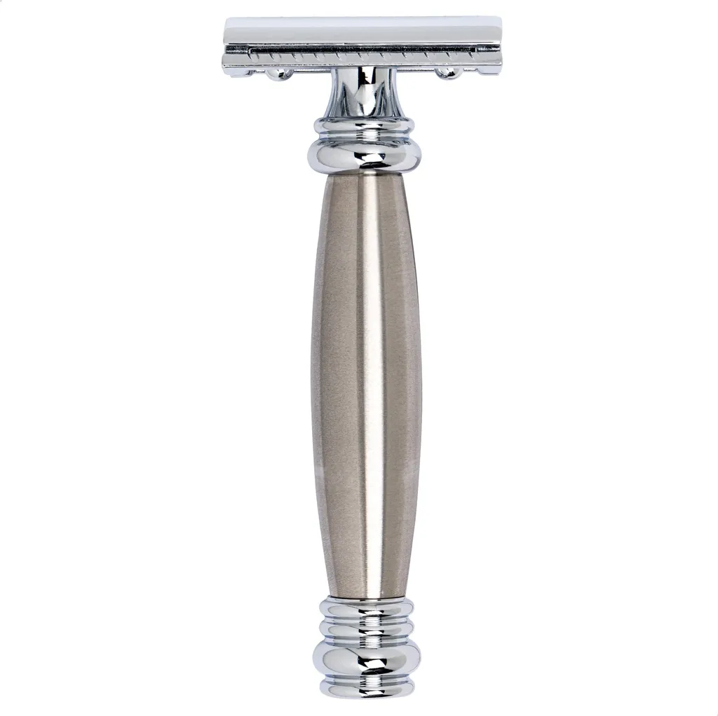 Rasoir de sécurité Merkur 43C anti-irritation en acier et chrome 100mm
