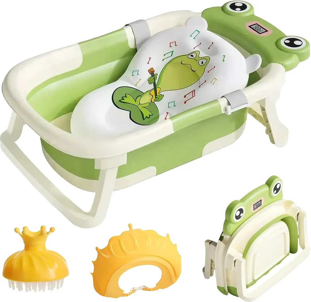 Vasca Bagnetto Pieghevole Neonato con Sensore Temperatura Smart