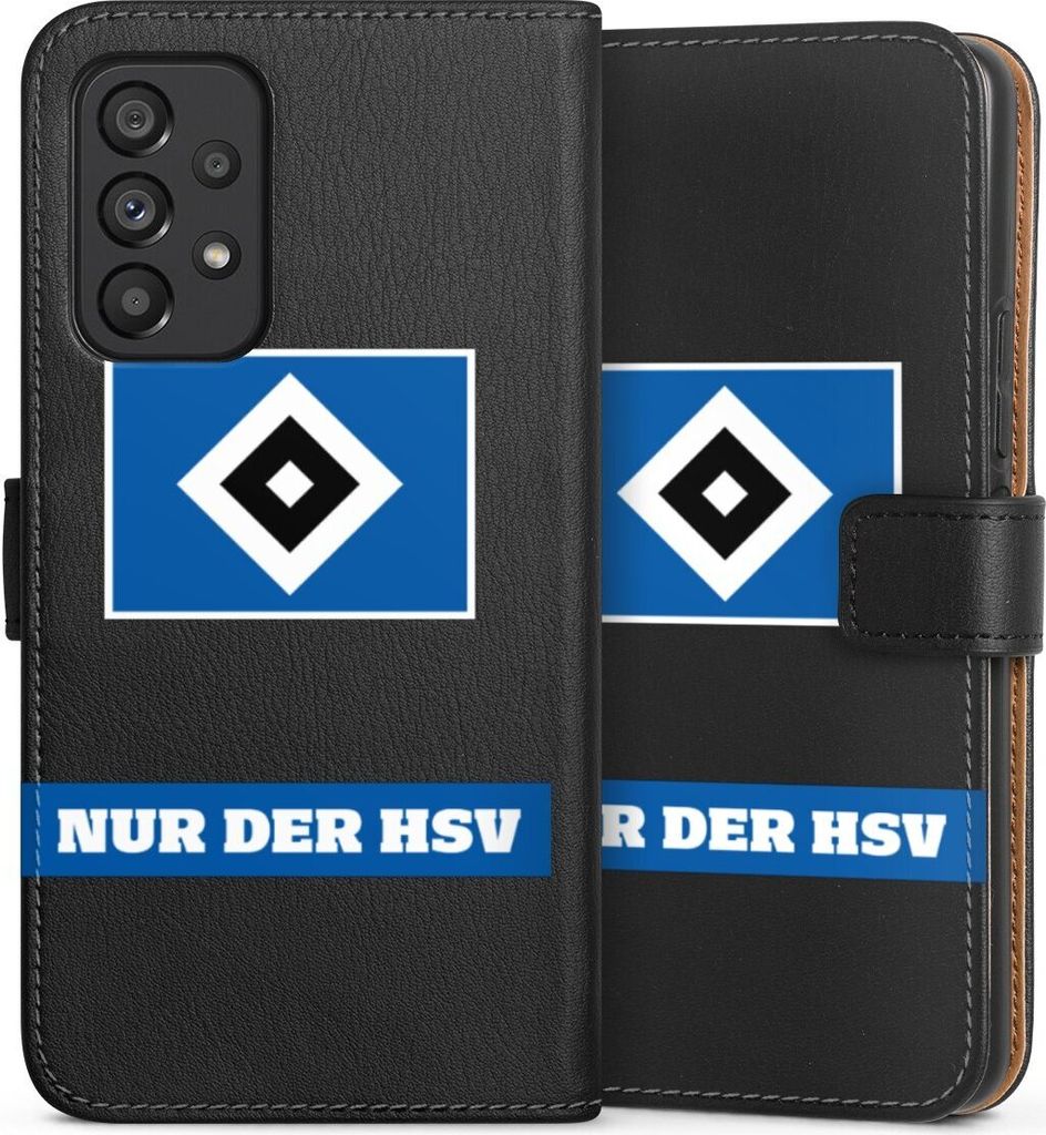 DeinDesign Klapphülle für Samsung Galaxy A53 5G Handytasche Lederhülle Tasche HSV Hamburger SV Statement