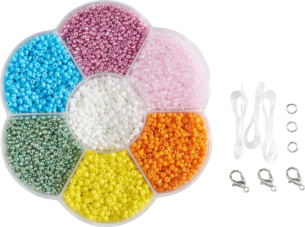 Kit DIY Folia 12907 Perline Colorate 90g con Filo e Chiusure