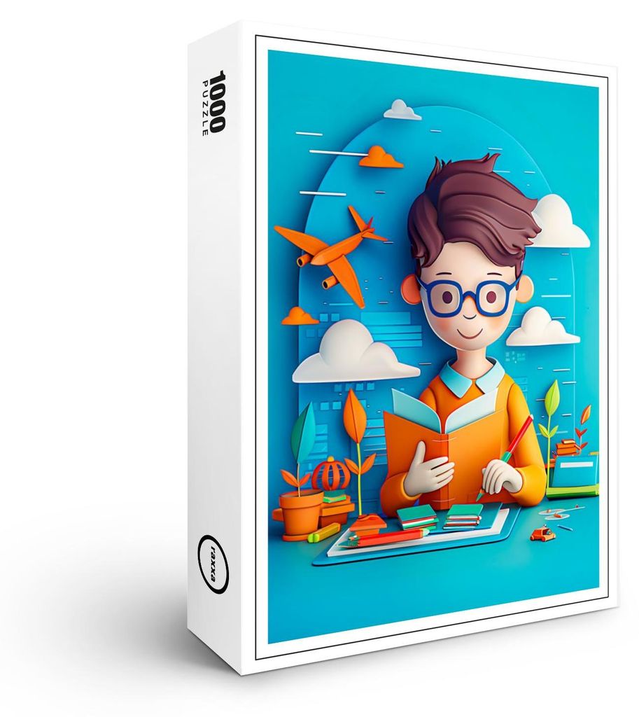 raxxa Premium-Puzzle "Future Book Author Dream for Kids", 1000 Teile