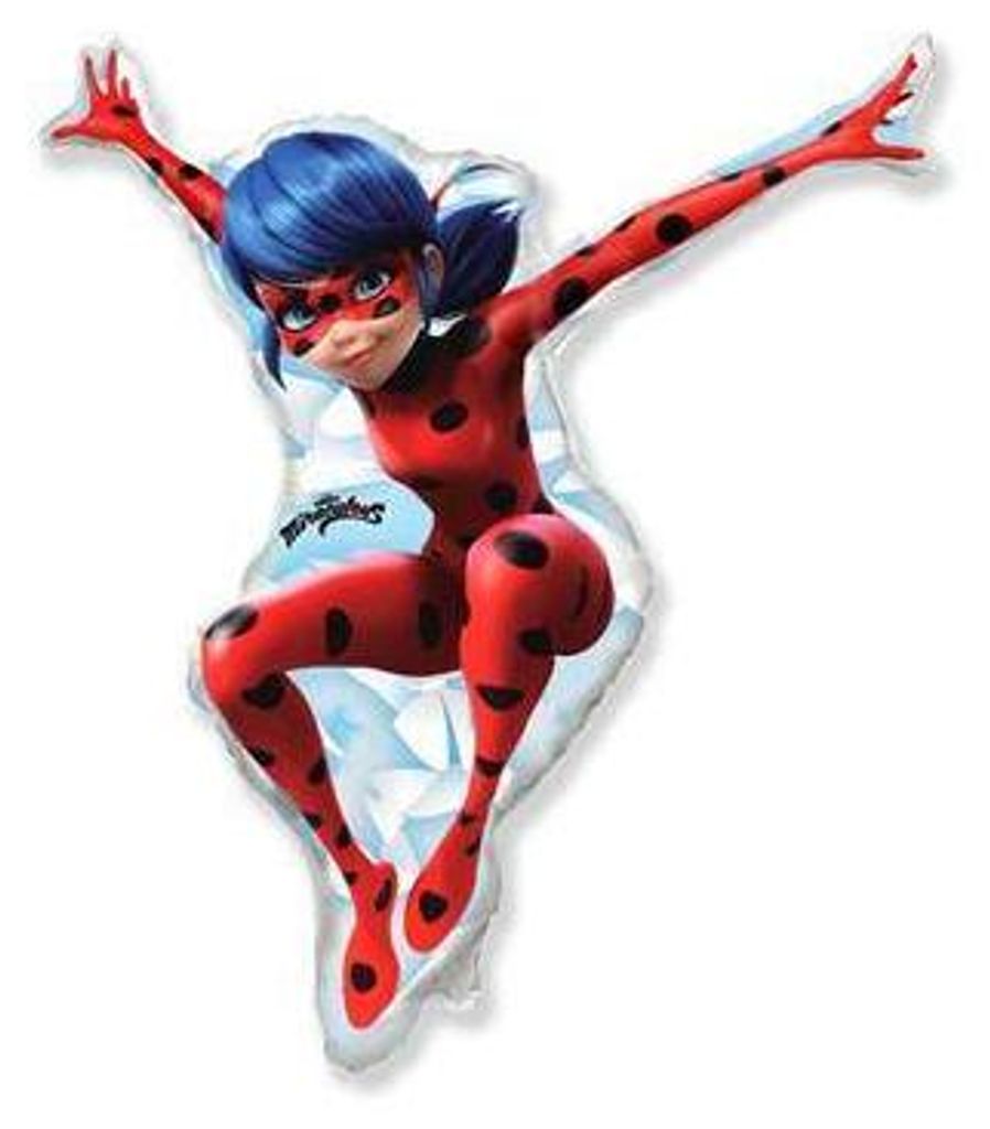 Folienballon - Lady Bug Miraculous, Ladybug und Cat Noir, Produktbild 