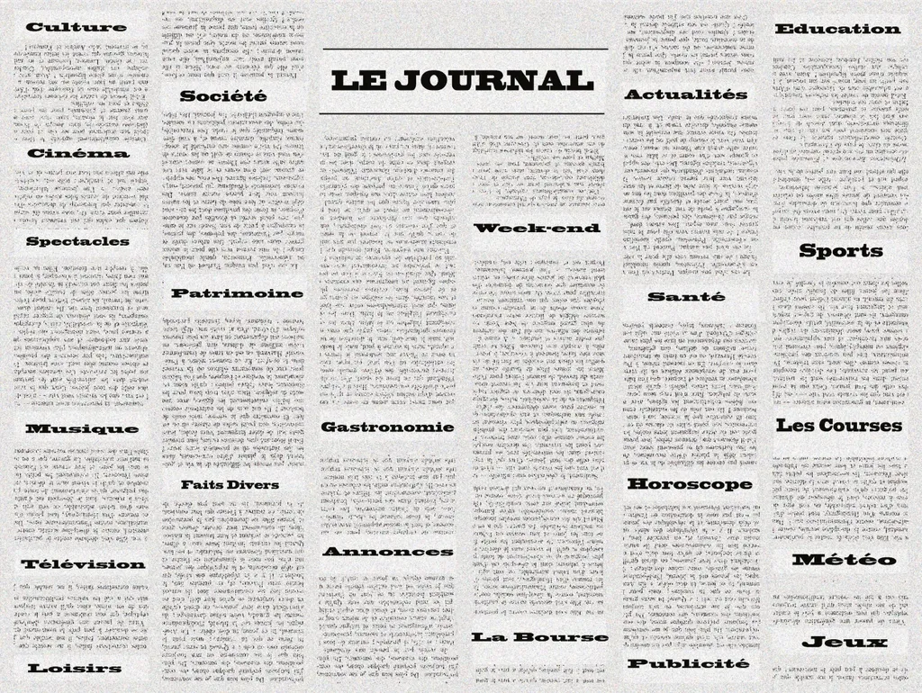 PROnappe 334321I 400 Tovagliette Carta Vintage Giornale 30x40 cm