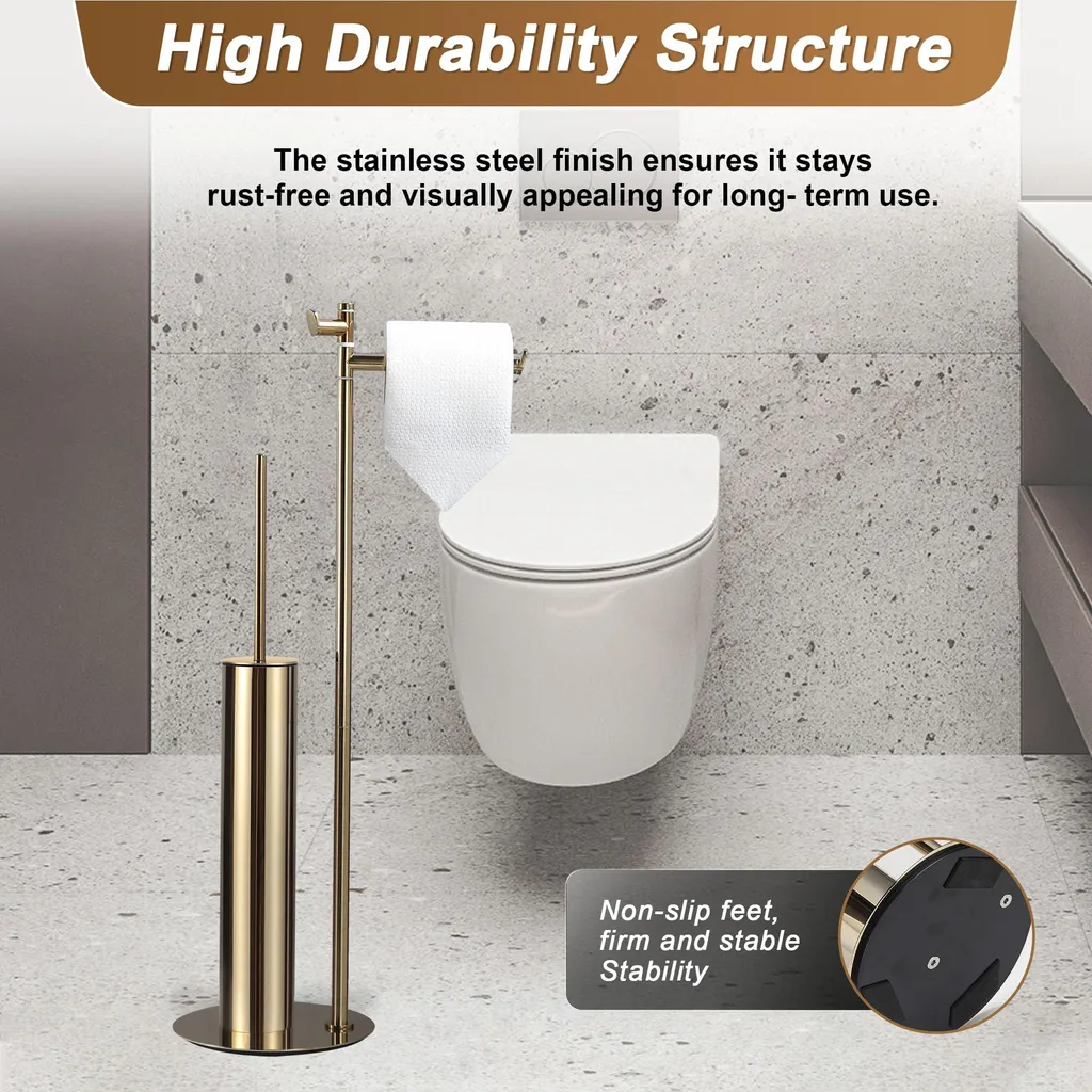 Stop au désordre WC : ensemble complet inox brossé avec rangement intégré