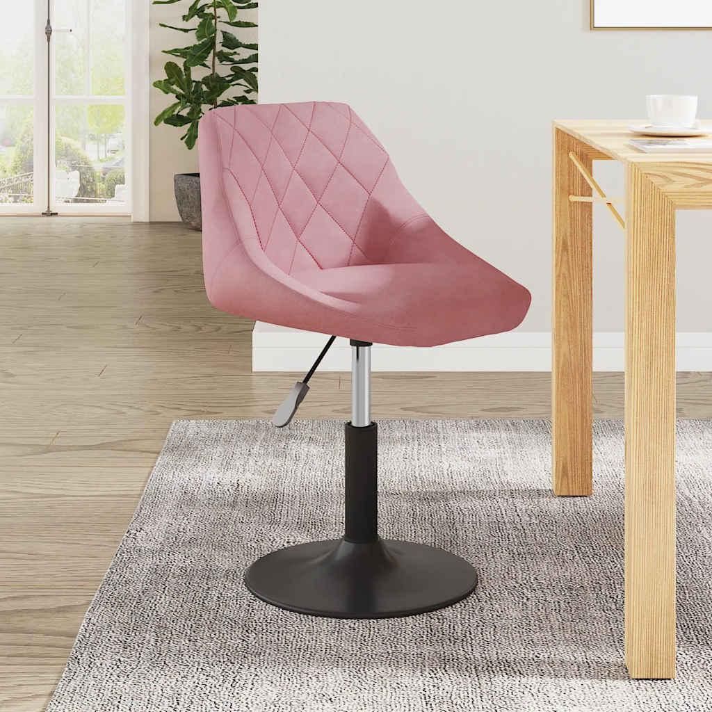 vidaXL Esszimmerstuhl Rosa Samt Produktbild 
