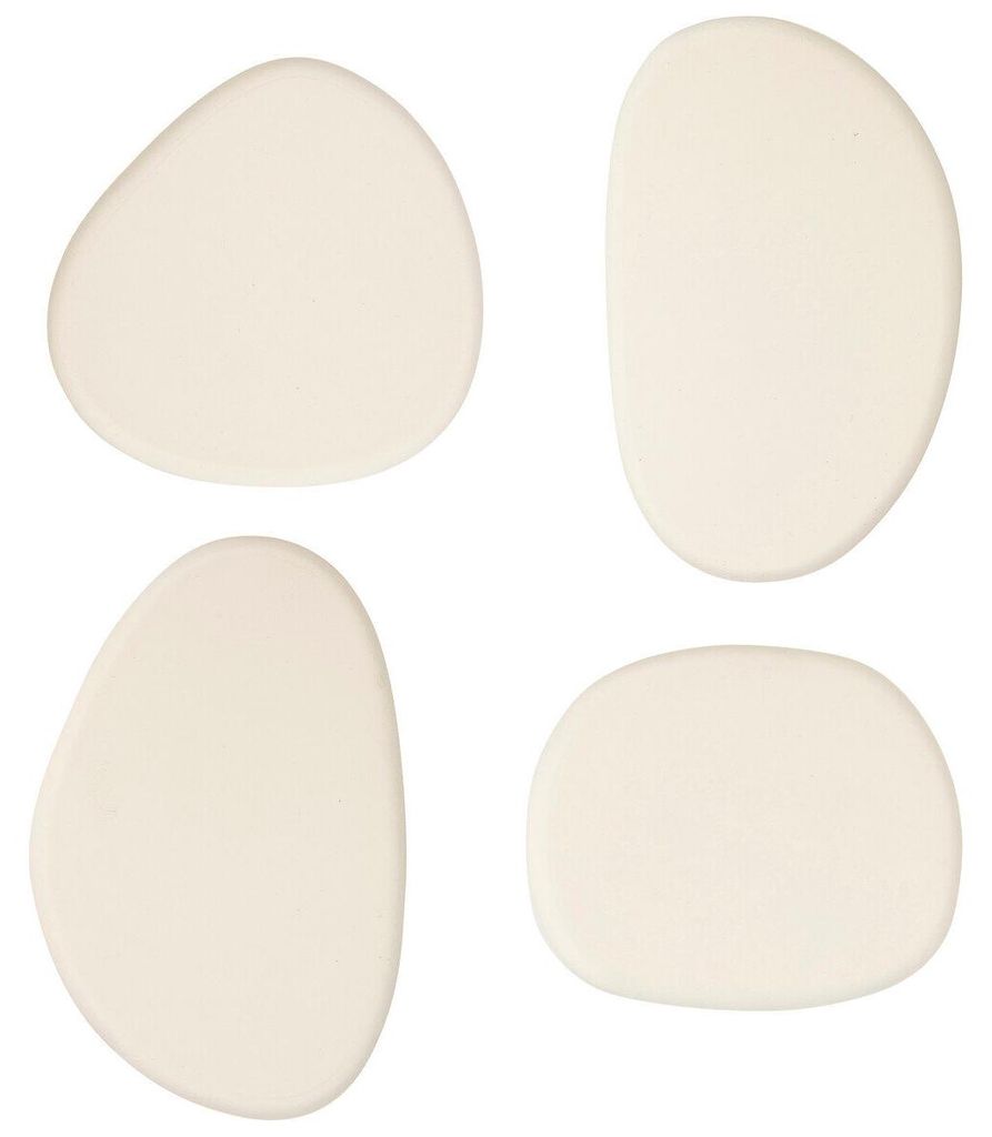 Set da 4 ganci appendiabiti in legno massello Karen, bianco Immagine del prodotto 