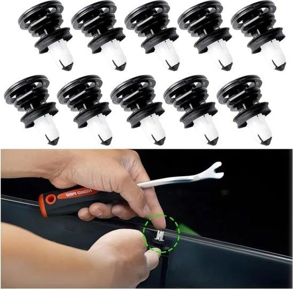 Clips portière de voiture modulables en plastique robuste, lot 10x