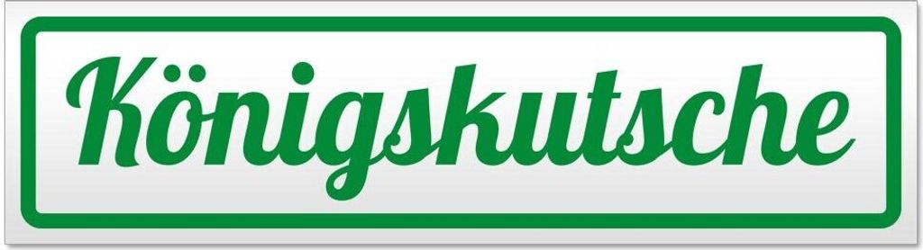 Kiwistar Königskutsche Magnetschild Schild magnetisch - 45cm Grün - Magnetfolie für Auto PKW Kfz