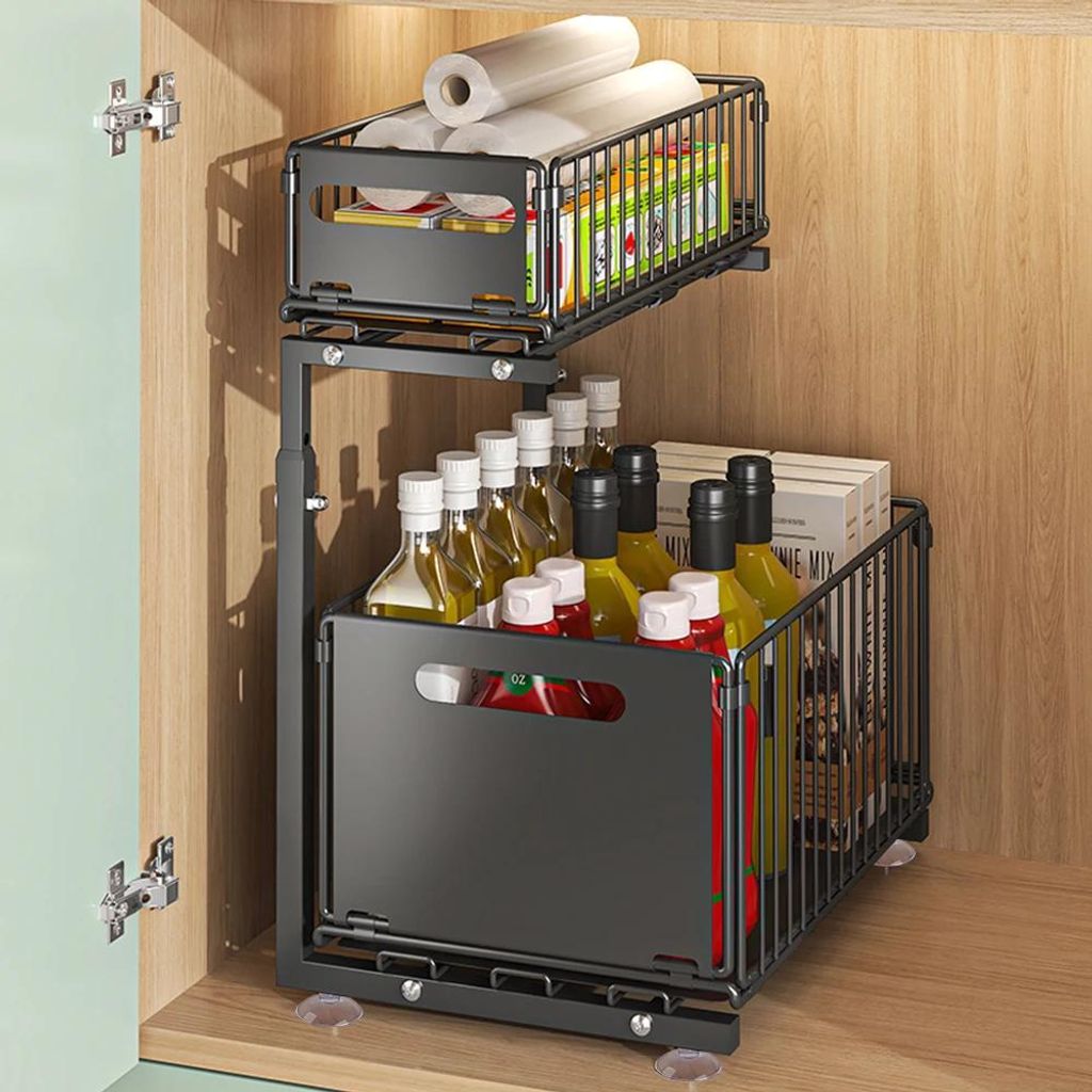 Ausziehbarer Küchenschrank Organizer - Unter Spüle Regal - Produktbild 