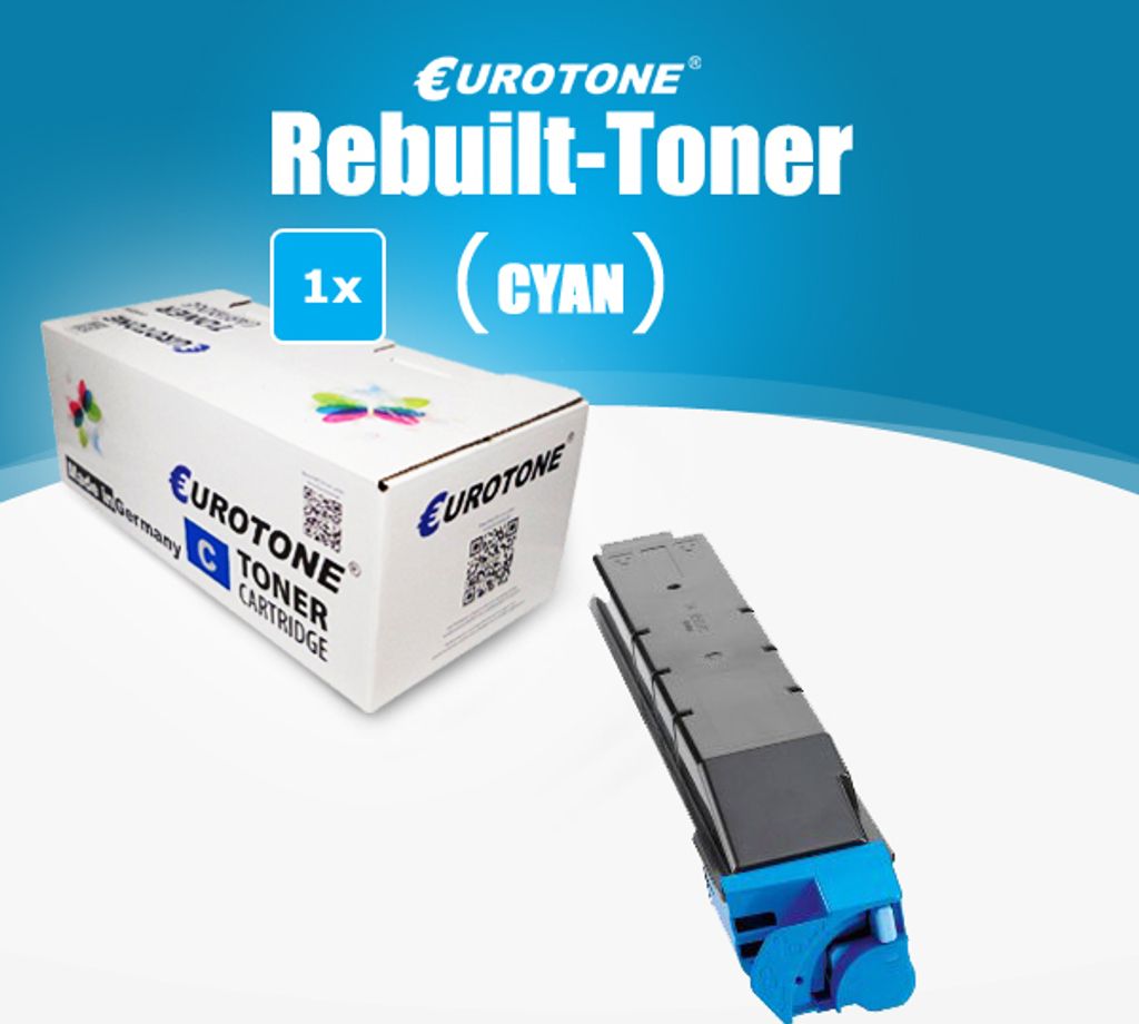 1x Eurotone Toner Alternative für Kyocera 1T02MNCNL0 TK-8600C Blau Cyan