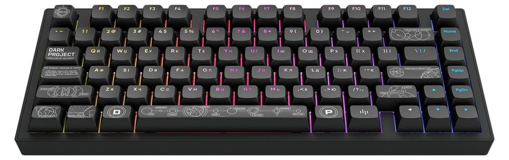 Dark Project ALU Terra Nova Black – Kabellose Gaming-Tastatur (ANSI UA)