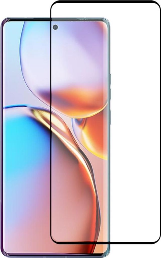 Motorola Edge 40 Pro Displayschutz - Full-Cover 9H Panzerglas - Schwarz