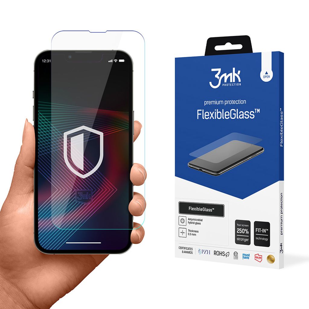 Hybrydowe szkło ochronne 3mk FlexibleGlass dla Apple iPhone Zdjęcie produktu 