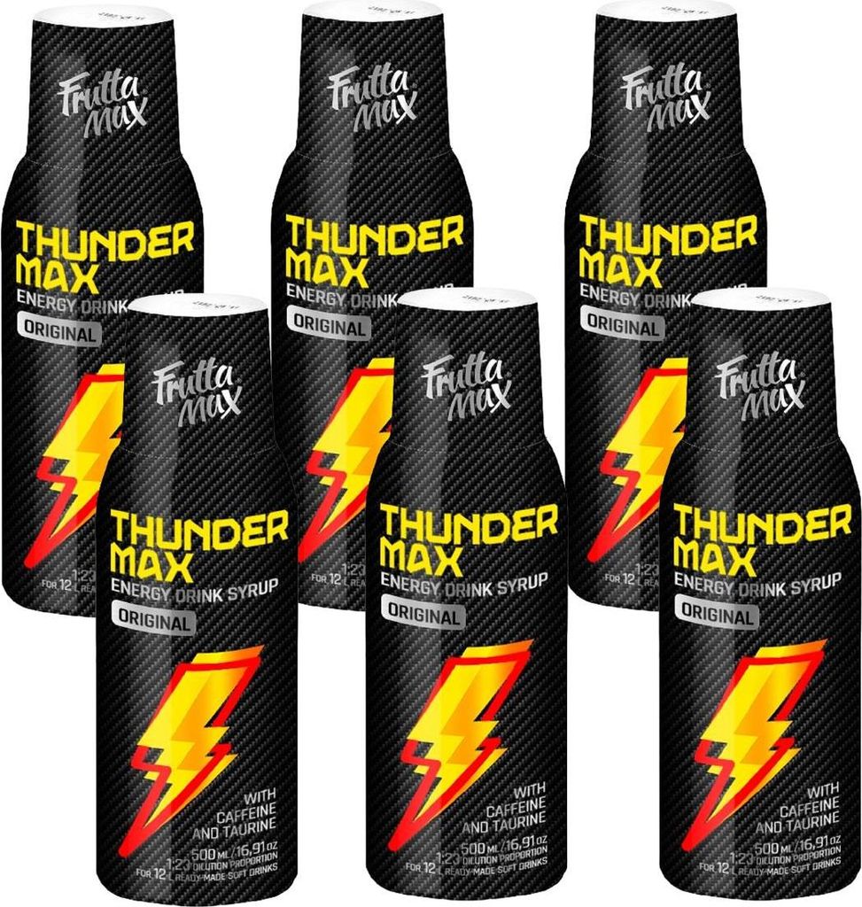 FruttaMax Energy Drink Sirop 500 ml, Concentré, 6 pièces, Image du produit 