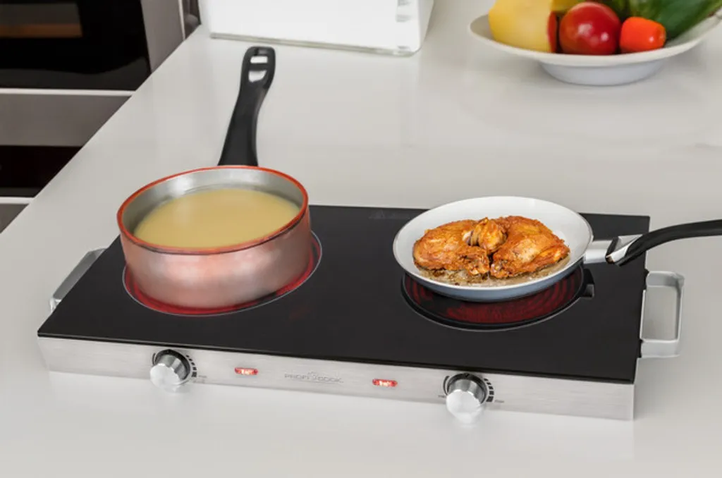 Plaque de cuisson d'appoint double pour camping, studio et réception - 13