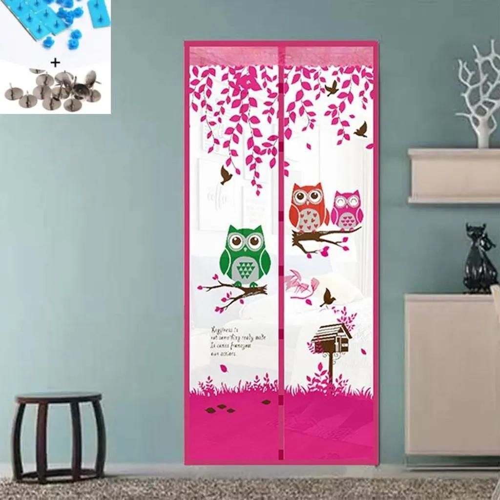 Magnetisches Fliegengitter, 100 x 210 cm, waschbar, Insektenschutz für Balkontür, Terrassentür, Schiebetür, Holz-, Eisen-, Aluminiumtüren (pin...