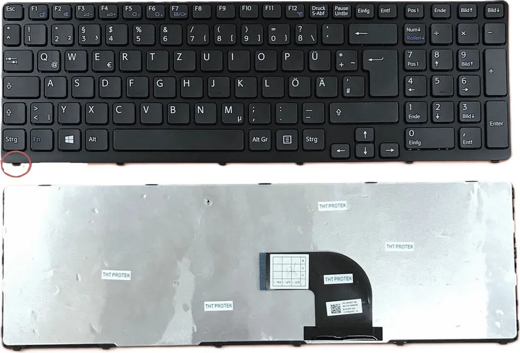 Clavier de Rechange Noir sans Éclairage Compatible P/N 149162211DE