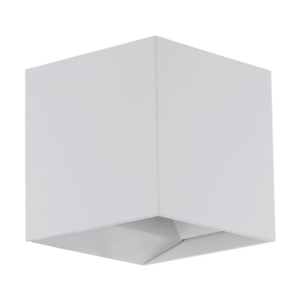EGLO Lampada da parete per esterni a LED Calpino, lampada da esterno a 2 fiamme, applique in alluminio, colore: bianco, IP54
