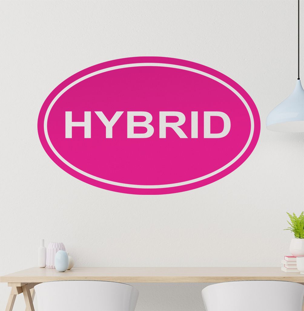 Hybrid Wandtattoo in 6 Größen - Wandaufkleber Wall Sticker - Dekoration, Küche, Wohnzimmer, Schlafzimmer, Badezimmer