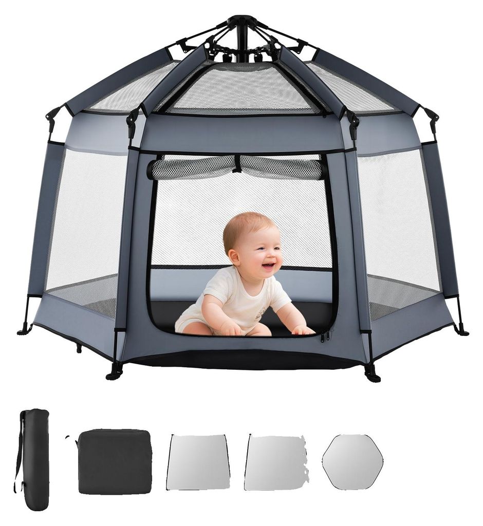 Parc pour bébé VEVOR 150x150x106 cm, parc pour jeunes Image du produit 