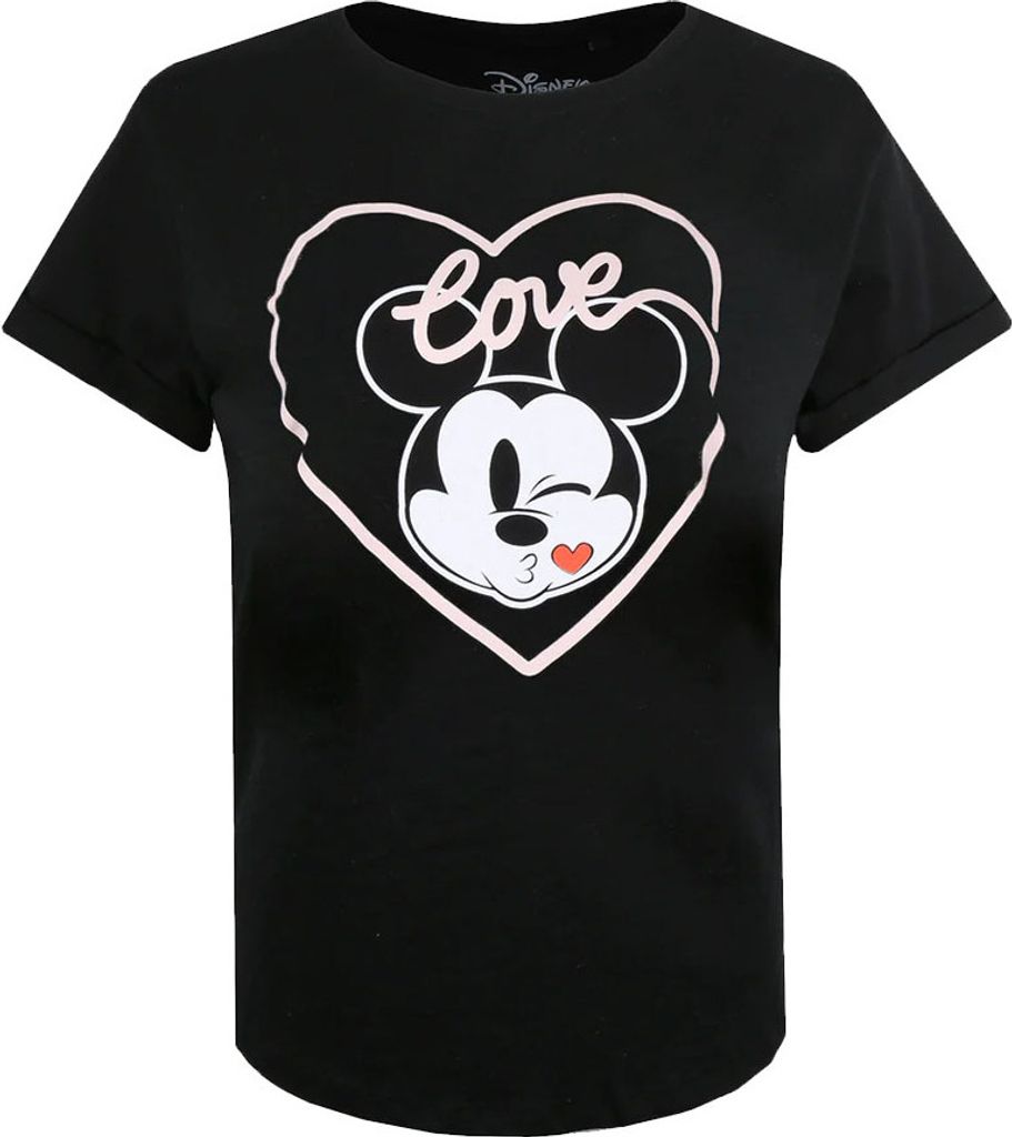 Disney - T-Shirt für Damen TV643 (S) (Schwarz)