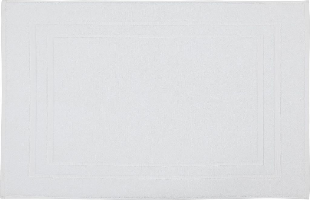 DoubleDry Hotel Badematte 50 x 80 cm – 100% Baumwolle – Weich und Saugfähig – Weiß