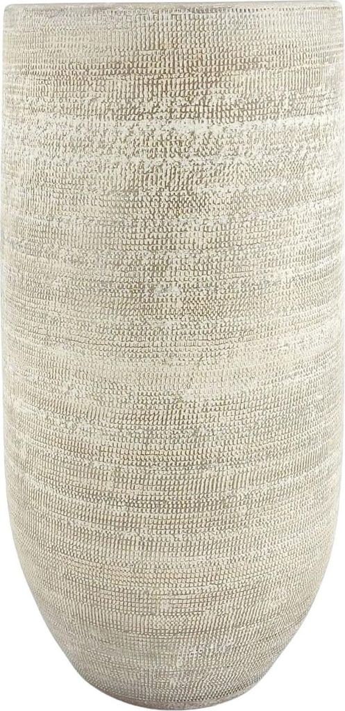 Bodenvase TOKIO 50cm - leicht konisch, graubraun, Keramik, Ø25cm, CreaFlor Home
