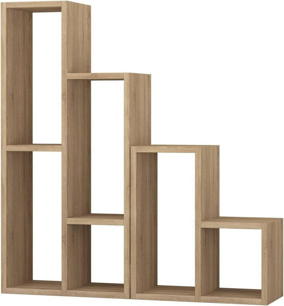 Bücherregal Dmartí, Büroregal, Mobiler Buchhalter, Bücherbrett, 84x20h89 cm, Eiche