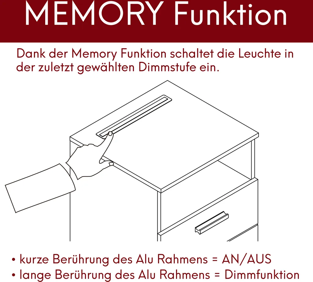 Table de chevet Mila kalb avec éclairage LED chêne intensité réglable - 8