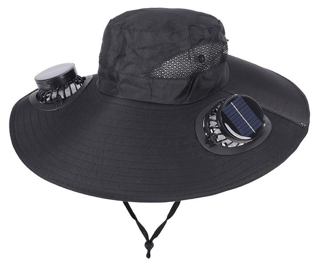 Sonnenhut mit Ventilator,Outdoor Solar Sonnenenergie Hut Produktbild 