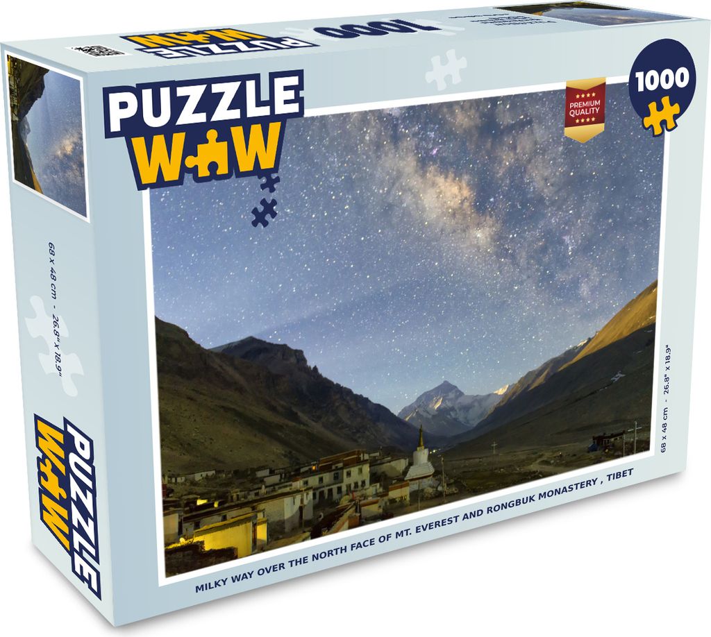 MuchoWow Puzzle 1000 Teile Sternenhimmel - Berge - Tibet - Erwachsene - Rätsel