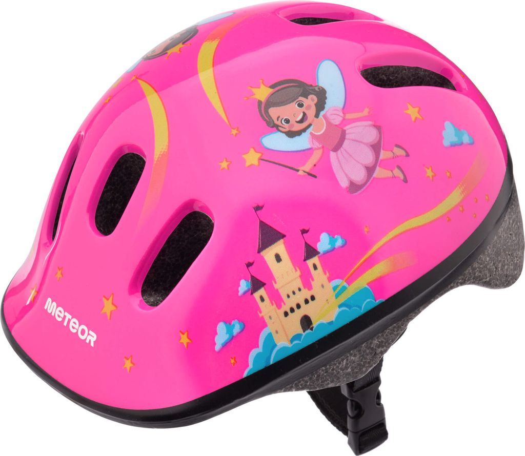 Meteor Schutzhelm, Kinderhelm, Fahrradhelm, Rollschuhe, KS06 Helm Kinderfahrradhelm Helm, größe XS 44-48 cm Fairy