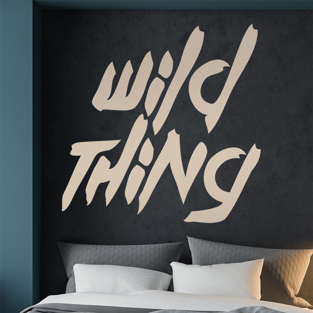 KIWISTAR Wild Thing - Wildniss Umwelt Rebell Wandtattoo in 6 Größen - Wandaufkleber Wall Sticker - Dekoration, Küche, Wohnzimmer, Schlafzimmer, ...