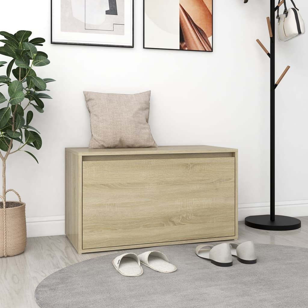 "2026 Promotion" Flurbank 80x40x45 cm Sonoma-Eiche Holzwerkstoff - Sitzbänke CC27321