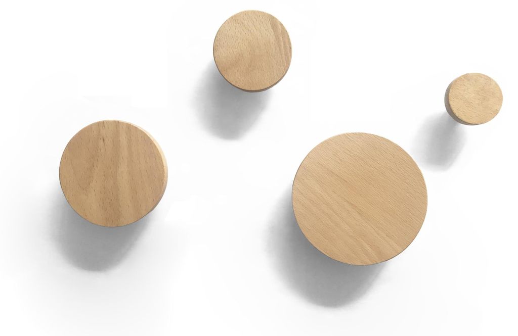 Jackenhaken: Ganci da parete in legno massello - Immagine del prodotto 
