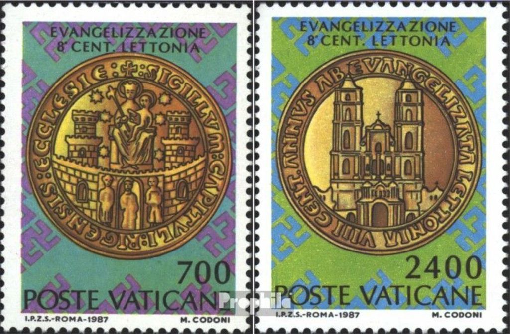 Briefmarken Vatikanstadt 1987 Mi 911-912 (kompl.Ausg.) postfrisch Lettland