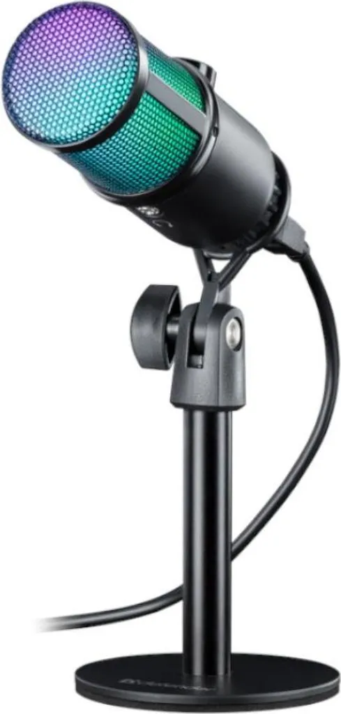 Microphone de Streaming USB RGB avec Trépied Defender GLOW GMC 400 Kit