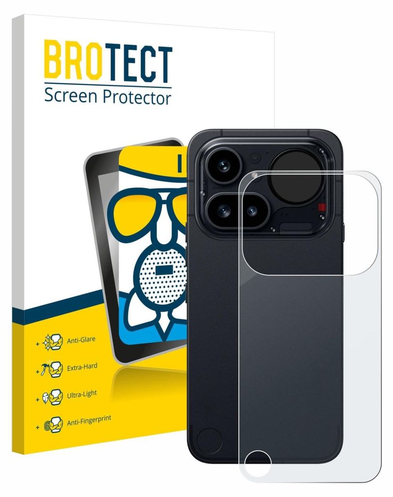BROTECT Entspiegelungs Schutzglas für Nothing Phone (4a) Pro (Rückseite) Schutzfolie Panzer Folie Glas Display Schutz matt