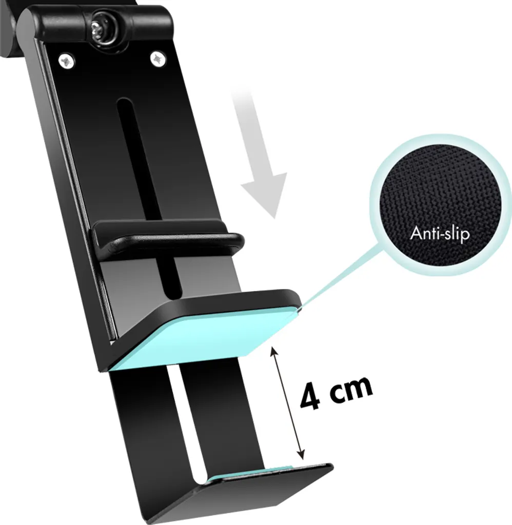 LogiLink AA0169 Supporto per smartphone LogiLink, pieghevole e fissabile, nero