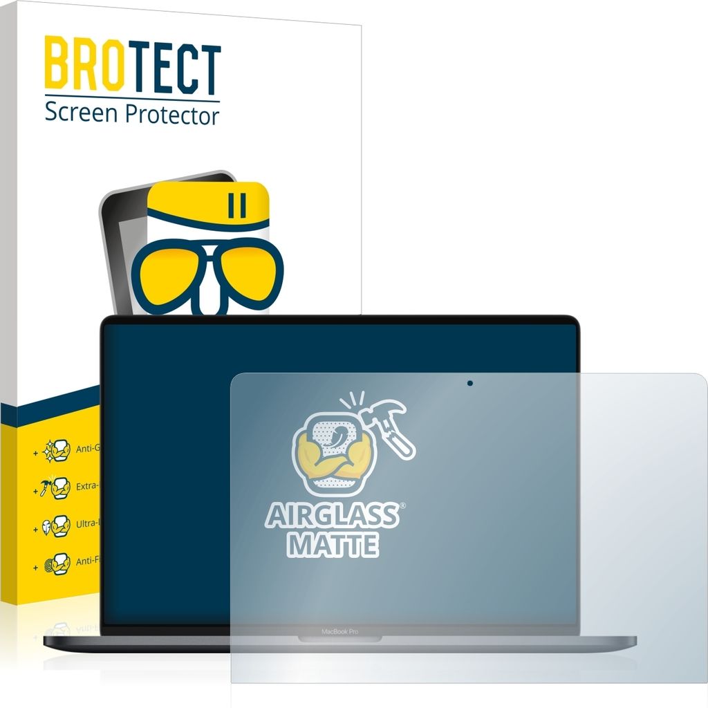 BROTECT Entspiegelungs Schutzglas für Apple MacBook Pro 13" 2019 Schutzfolie Panzer Folie Glas Display Schutz matt