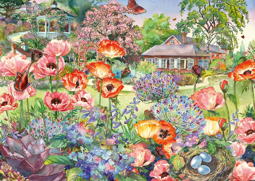 Schmidt Spiele Giardino fiorito, puzzle standard, puzzle Immagine del prodotto 