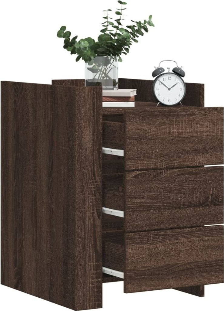 vidaXL Nachttisch Braun Eichen-Optik 45x50x65 cm Holzwerkstoff