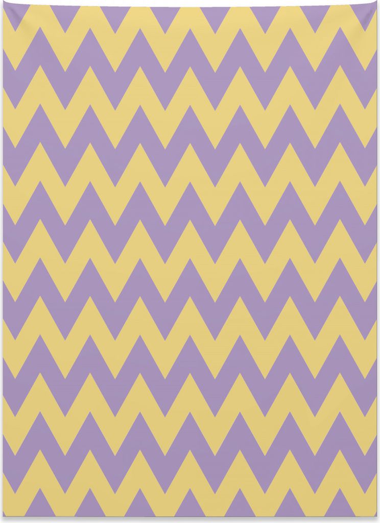 Abakuhaus Winkel Wandteppich, Zick-Zack-Art-Streifen-Muster aus Weiches Mikrofaser Stoff Kein Verblassen Klare Farben Waschbar, 110 x 150 cm, Senf ...