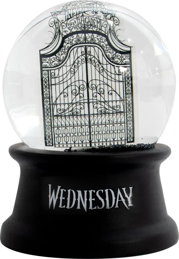 Boule à neige Wednesday Addams objet de collection Nevermore Academy 12cm