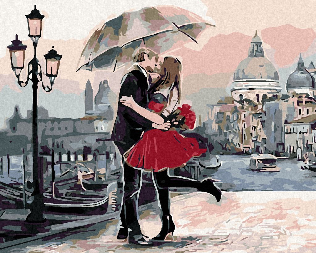 Diamondi - Diamond painting - LIEBHABER IN VENEDIG, 40X50 cm, ohne Keilrahmen