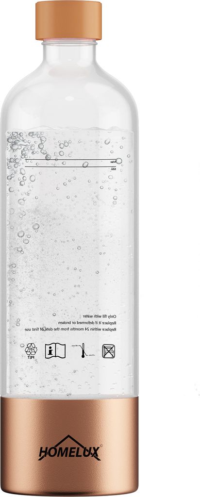 HOMELUX Wassersprudler Flasche 1L PET-Flaschen für Produktbild 